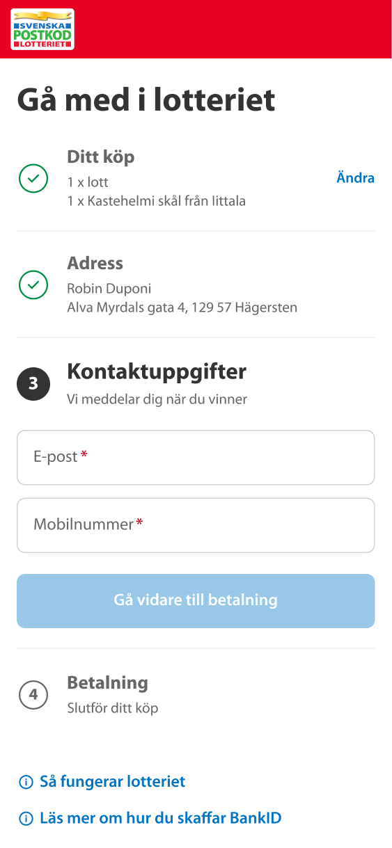 Postkodlotteriet screen 5