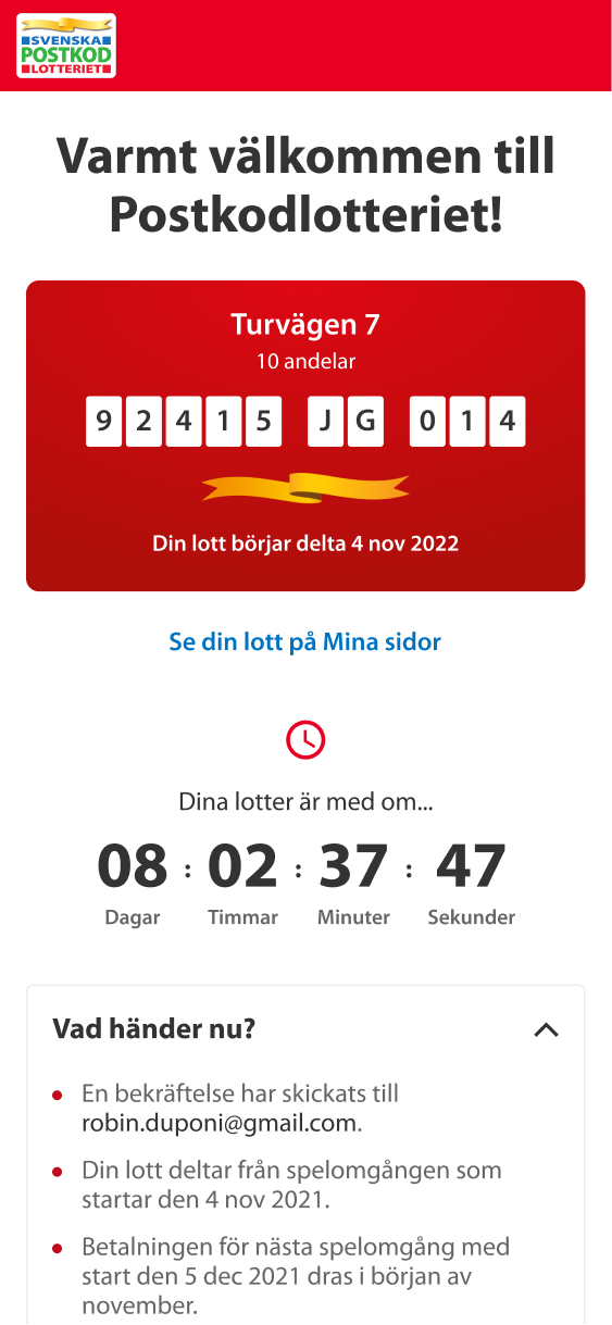 Postkodlotteriet screen 7