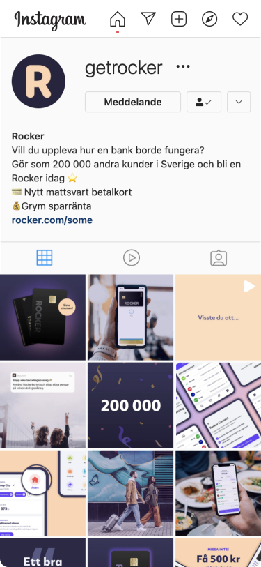 Rocker Instagram post