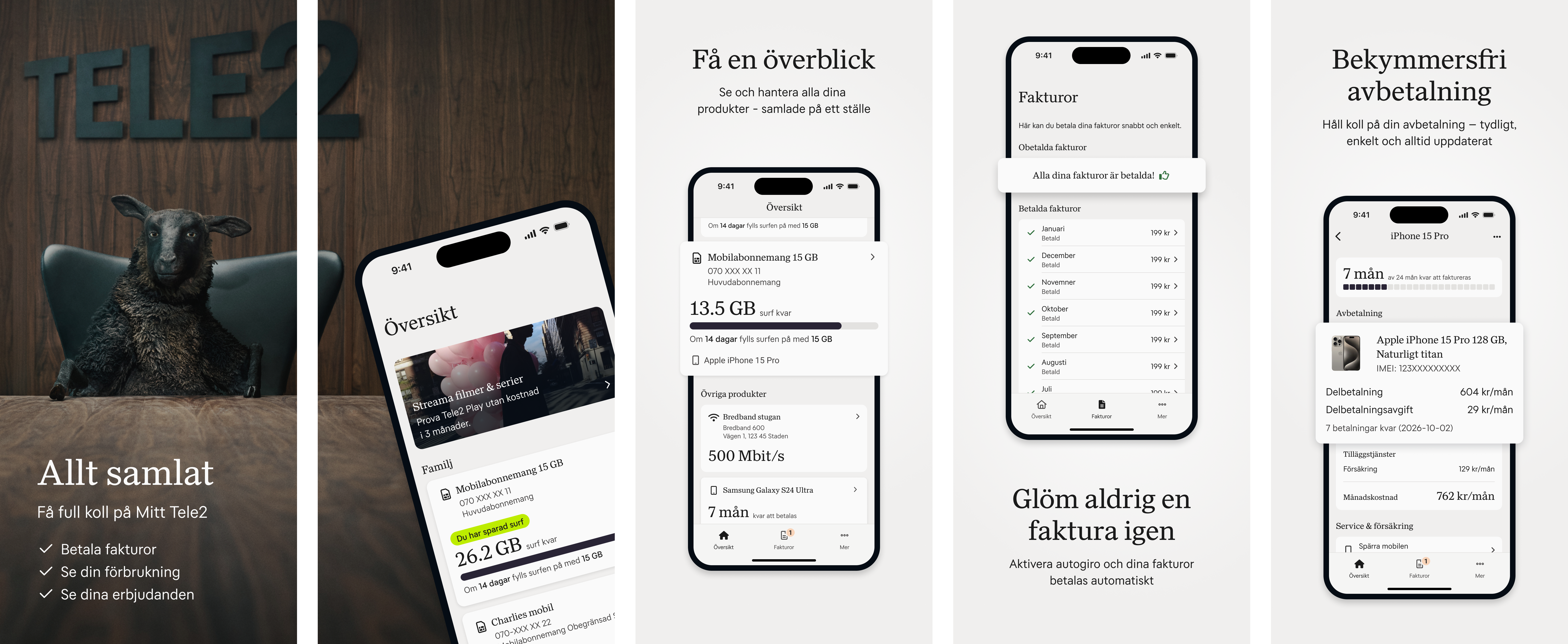 Tele2 App Store screenshots